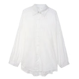 Maxbell Maxbell Sunscreen Cardigan Coat Trendy Sun Protection Clothes for Daily Party Ladies White