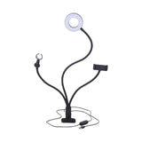 Maxbell Clip on Desk Light with Mic Holder and Phone Holder for Meetings Work Office