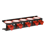 Maxbell Spray Bottle Storage Rack Space Saving Metal for Workshop Shelf with 5 Hooks