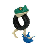 Maxbell Frog Tire Desk Decor Ornament Crafts Decoration for Indoor Office Countertop