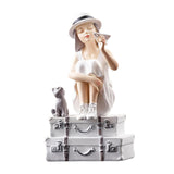 3 Pieces Art Girl Figurine Craft Decorative Sculpture Home Desktop Decor