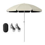 Maxbell Baby Stroller Parasol Folding with Clamp for Beach Trips Trolley Beach Chair Beige