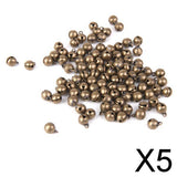 Maxbell 5x 100pcs Antique Bronze Brass Jingle Bells Charm Bead Jewelry Findings 8mm