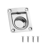 Maxbell 2pcs Stainless Steel Marine Boat Flush Pull Locker Hatch Latch Lift Handle