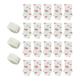 Maxbell 20Pcs Dog Booties Paw Protect Pet Socks for Travel Outdoor Medium Small Dogs Pink M