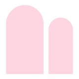 Maxbell 2 Pieces Arch Backdrop Covers Practical Fashion Round Top for Ceremony Decor Pink