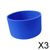 Maxbell 3xWater Bottle Bottom Sleeve Practical Scratch Resistant Durable Silicone Boot Blue
