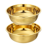 Maxbell Kitchen Strainer and Bowl Set Food Grade Colander Basin for Vegetables Pasta
