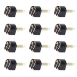 Maxbell 7xFootful 6 Pair of Black PU Heel Plate for High-Heeled Shoes 9x9mm 601 Style