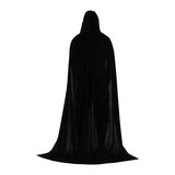Maxbell 2xKids Halloween Cosplay Long Hooded Cloak Cape Accessory for Prop Photography 90cm Black