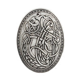Maxbell 2Pack Norse Medieval Viking Shield Symbol Brooch Oval Shawl Sweater Pin