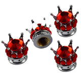 Maxbell 4 Pack Valve Stem Caps, Handmade Crown Universal Car Tire Valve Caps Chrome,Attractive Dustproof Bling Car Accessories - Aladdin Shoppers