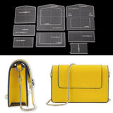 8pcs/Set Clear Acrylic Shoulder Bag Stencil Template DIY Leather Bag Tools for Beginners - Aladdin Shoppers