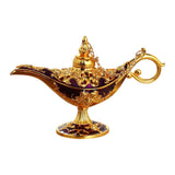 Maxbell Maxbell Statue Genie Lamp Washing Light Wedding Oil Lamp Metal Collection Decor Purple
