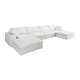 Maxbell Cloud Modular Sectional sofa with 2 Storage Ottomans,160.6