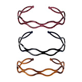 Maxbell 3 Pieces Headband Decoration Accessories Gifts Professional Stylish Headwrap Red Black Brown