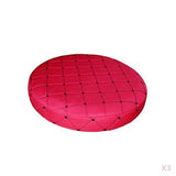 Maxbell 3Pcs 35cm Bar Stool Cover Round Lift Chair Seat Sleeve Polyester Salon Red