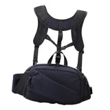 Maxbell Harness Chest Pack for Woman and Man Multi Pocket Portable Sport Storage Bag Dark Blue