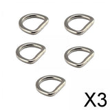 Maxbell 3x5x D Rings Heavy Duty Seamless D Shaped Rings for Hardware Handbags Clothing 25mmx16mm