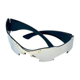 Maxbell Rimless Sunglasses Fashionable Eyewear for Nightclub Stage Performance Party Silver