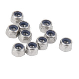 Maxbell 2x10Pcs Stainless Steel A2 Nylon Collar Insert Self-lock Nuts Bolts Screws M3