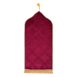 Maxbell Prayer Rug Soft Turkish Portable Muslim Prayer Mat for Adults Men Women Kids Red