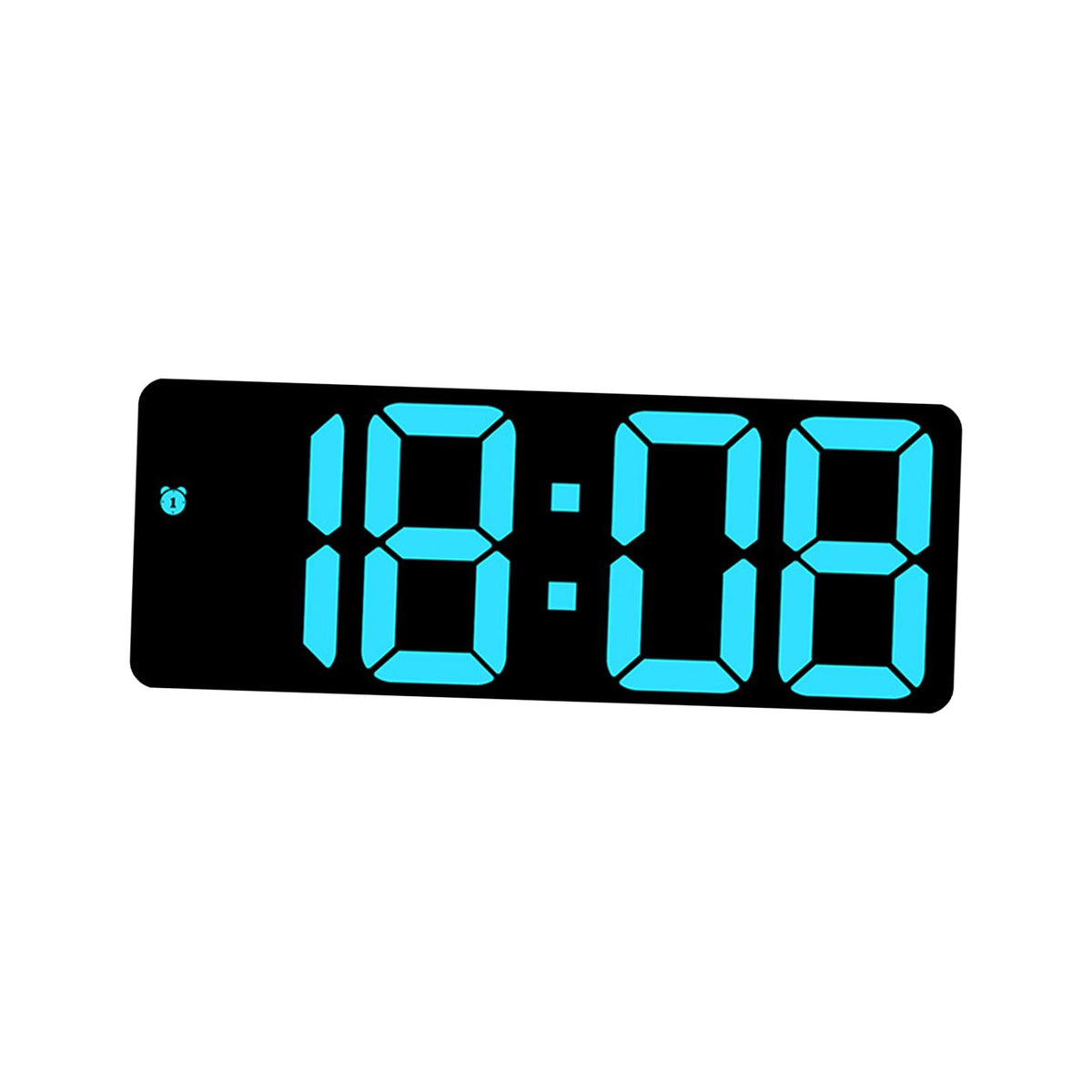 Digital Wall Clock Desk LED Desktop Alarm Clock for Living Room Adult Office Blue