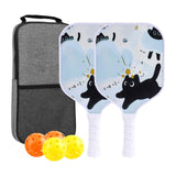 Maxbell Kids Pickleball Paddle with 2 Rackets 4 Pickleballs for Sports Supplies White