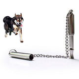 Dog Training Whistle Ultrasonic Stainless Steel Whistle to Stop Bark S 7x0.7cm