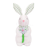 Maxbell Easter Bunny Doll 11x23cm Desktop Decor Plush Toy for Kitchen Home Farmhouse holding flower