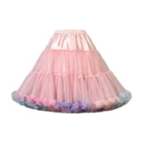 Maxbell Women Petticoat Skirt Short Tutu Slips for Graduation Fancy Dress Pink