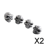 Maxbell 2x4 Pieces Car Motorcycle Bicycle Wheel Rims Stem Tire Valve Caps Cover Silver