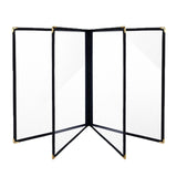 Maxbell Menus Cover Holder Elegant Clear Menus Holder for Banquet Birthday Party Bar Four