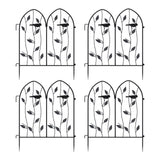 Maxbell 4 Pieces Decorative Garden Fences Landscape for Yard Patio Flower Bed Black
