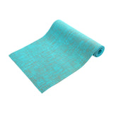 Maxbell Jute Yoga Mat Elastic Portable Sports Gear for Gym Indoor Outdoor Stretching Cyan