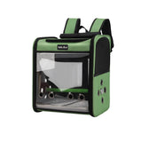 Maxbell Bird Travel Backpack Carrier with Standing Perch Breathable Bird Travel Cage green