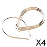 Maxbell 4x5Pcs 5mm Stainless Steel Hairbands Headwear Handicraf Ladies Girls Women gold