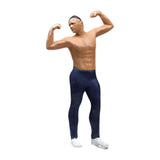 Maxbell 1:64 Home Decor Centerpiece Mini Figure Model for Study Room Bedroom Desktop Fitness Man
