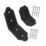 Maxbell 4x Heavy Duty Slotted Corner Brace Black for Butt Join Post and Beam Pergola
