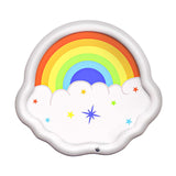 Maxbell Splash Pad for Kids Thickened PVC Water Spray Pad for Toddlers Dogs Backyard Rainbow