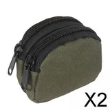 Maxbell 2xCoin Purse with Belt Loop Double Layer Waterproof Multifunctional Coin Pouch Green