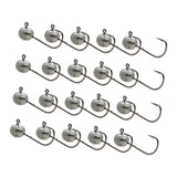Maxbell 20x Elliptical Shape Fishing Hooks Fishing Equipment Metal Baits Attachments 1.5g