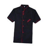 Maxbell 2x  Breathable Chef Coat Short Length Sleeve Chef Jacket for Cafe M