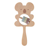 Maxbell Baby Teether Rattles Activity Toy Shaking Bell for Newborn Wood Teething Toy