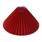 Maxbell Pleated Lampshade Simple Cloth Floor Lamp Shade for Home Dining Room Bedroom Red