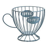 Maxbell Coffee Capsule Organizer Storage Basket Display Home Decor Coffee Pod Holder Blue