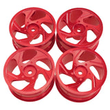 Maxbell RC Metal Wheel Rim Hubs 52mm 1/12 Stylish Aluminum Rims for MN128 MN86S Red