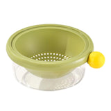 Maxbell Kitchen Strainer Colander Bowl Food Cooking Tool 2 in 1 Kitchen Colander Set Green 18x7.5cm