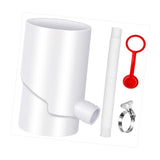 Maxbell Rain Water Collection System Downspout Diverter for Gardening Landscape Yard 10cm White