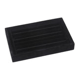 Maxbell Jewelry Storage Tray for Earrings Bracelet Women 227x146x31mm Flannel Black